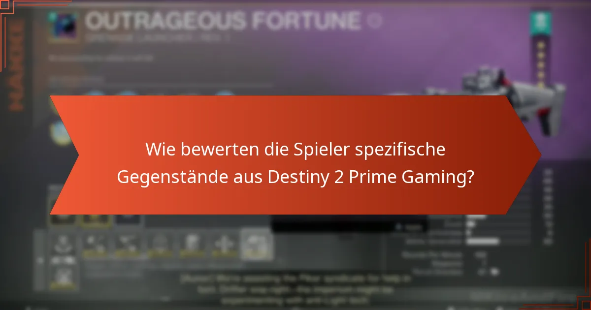 Wie hoch ist das allgemeine Zufriedenheitsniveau mit den Angeboten von Destiny 2 Prime Gaming?
